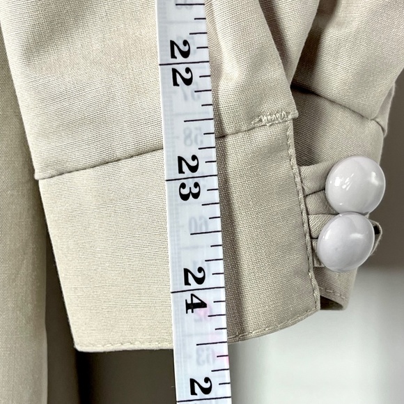 Vintage London Fog Maincoats Ruched Collar Tan Trench Coat Womens Size 12 - Picture 12 of 12